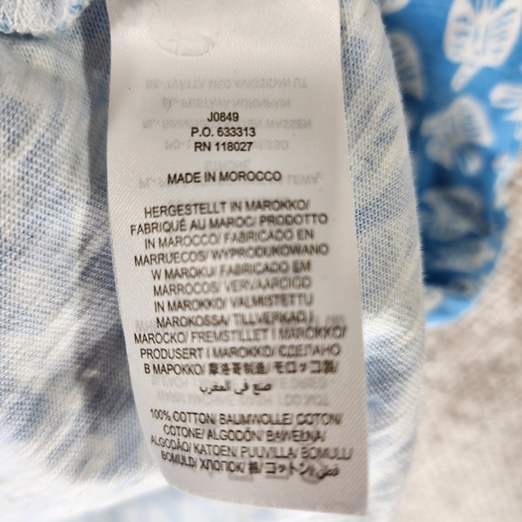 BODEN Blue White Florrie Dove Bird Print Dress Womens 10P Pockets Stretch Knit - Picture 11 of 11